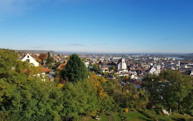 Blick über Krems mit Terrasse