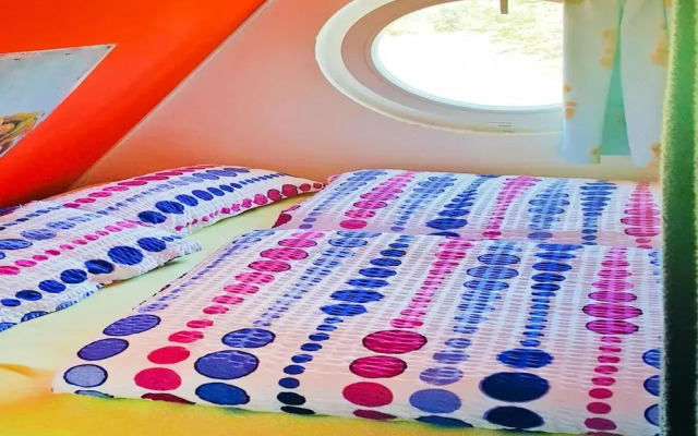 Roof House Near Dummer See With Rowing Boat