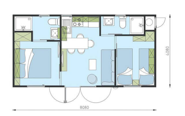 Queen Campagna mobile homes Klenovica