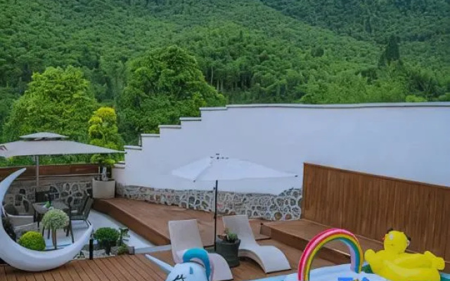 Jingsu, Starry Sky Swimming Pool Bar, Mountain View and River Tracing Parent Child Resort Villa – Outside – Huzhou