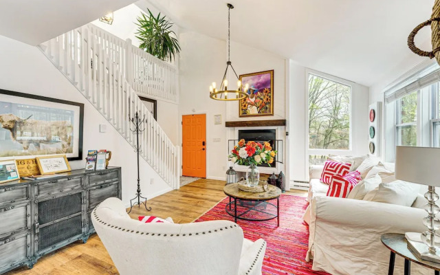 Deck, Fire Pit & Pool Access at Poconos Retreat!