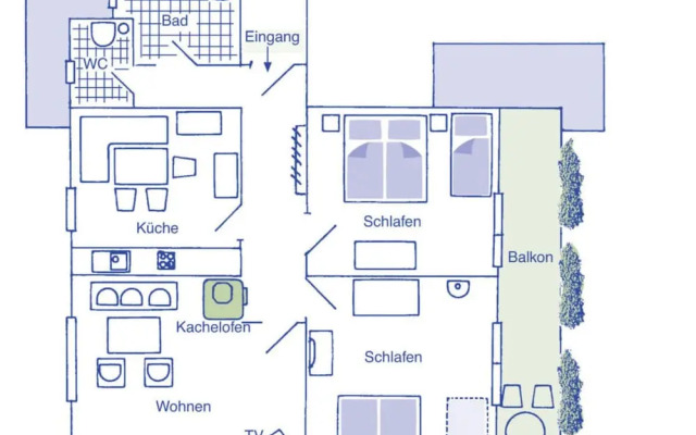 Oberrain in het "vakantiehuis Schenk"