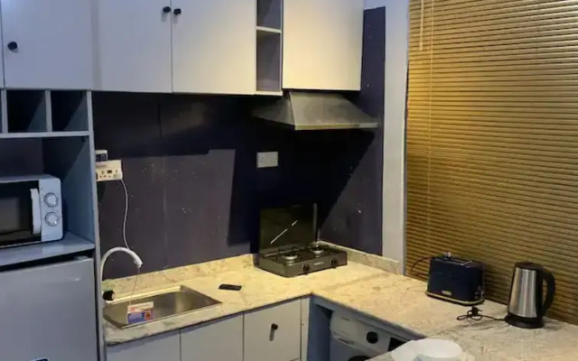 Open plan studio apartment unit