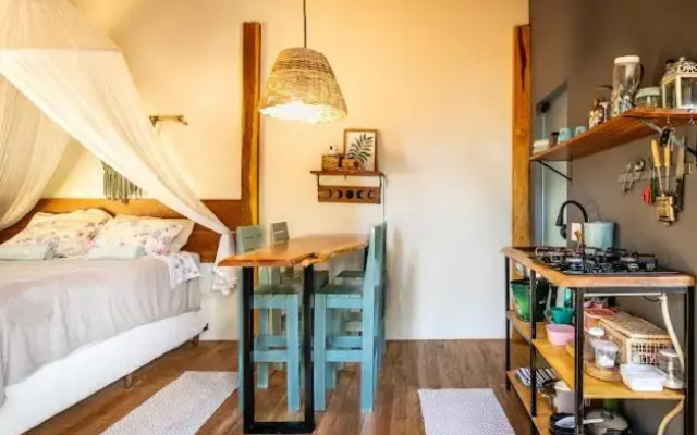 Cabana aconchegante em bombinhas.