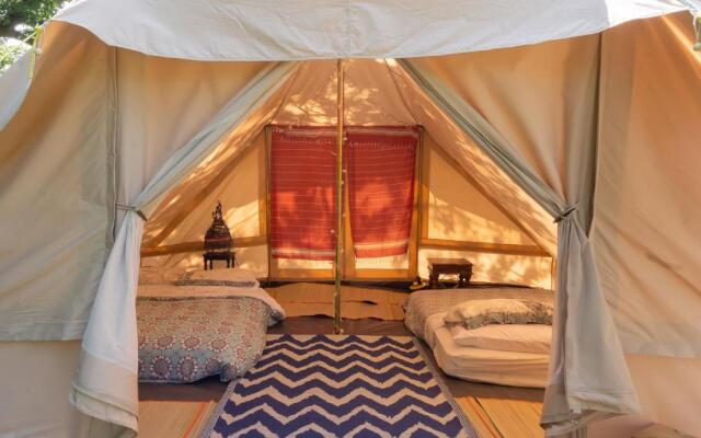 Wood Cabin & 4 Large Bell Tents - Hapus Hideaway