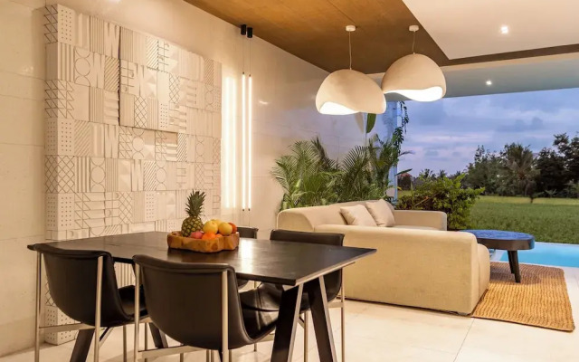 Azure 2BR Villa in Ubud Rice Field views
