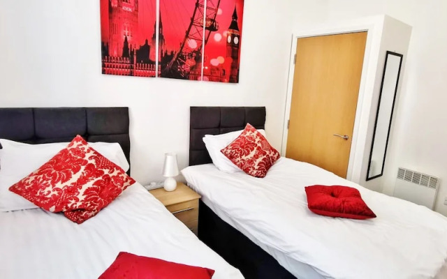 2bed Apt -king Bed -free Parking - Family Friendly