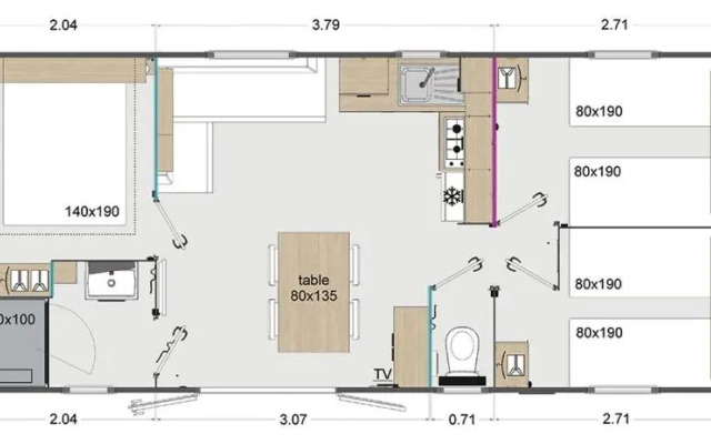 Mobil Home Dans Camping Mussonville
