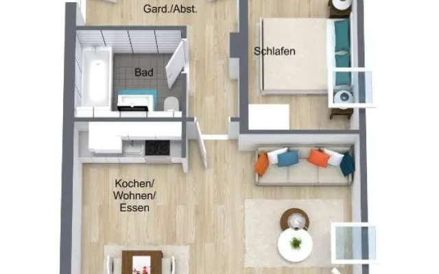 2-Zi-Ferienwohnung-Mueritzblick-direkt-am-Seeufer-perfekte-Lage-barrierefrei