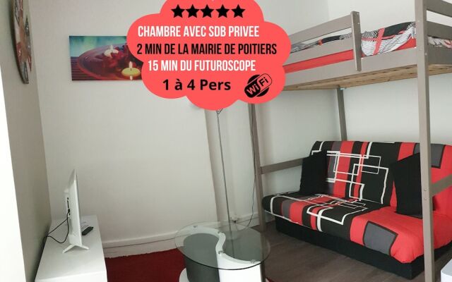 Poitiers Rabelais Chambres Quatro SDB