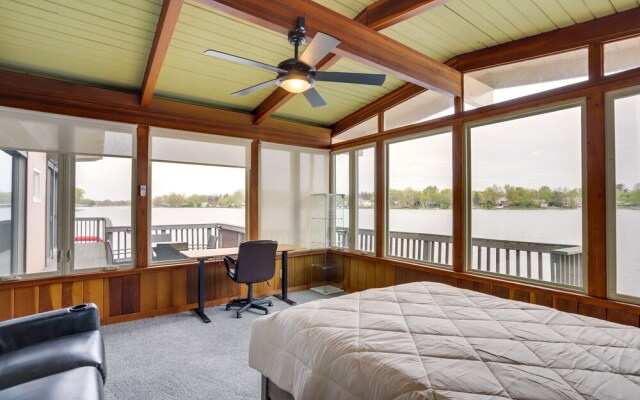 Riverfront Elkhart Rental: Deck & Ping Pong Table!