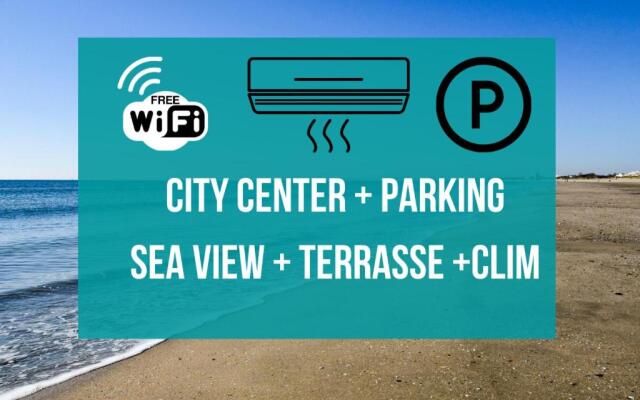 Studio confortable avec terrasse ensoleillée et vue mer