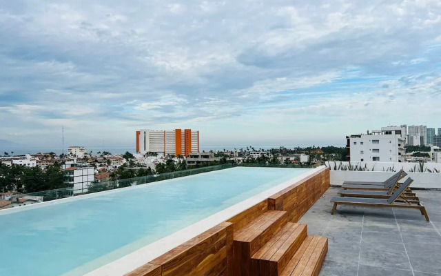 Serene Stylish Stay Roof Pool and Lounge