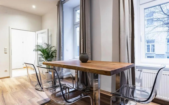 Modern apartment next to subway station