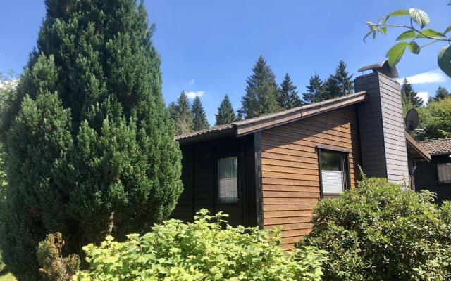 Wooden bungalow with oven, in Oberharz near a lake
