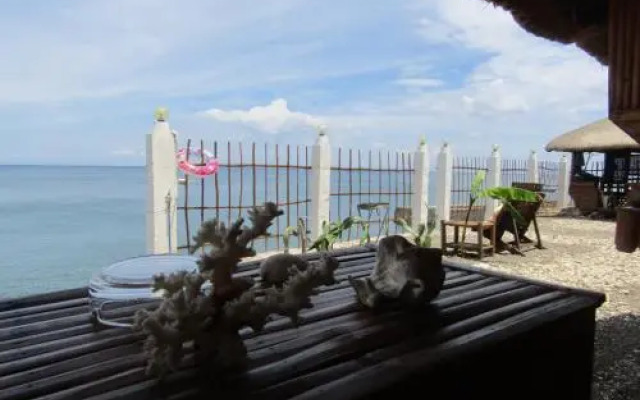Bamboo village on the beach