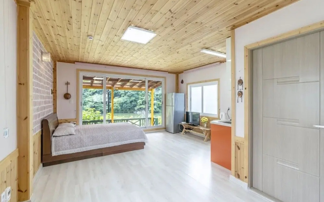 White Pension in Forest