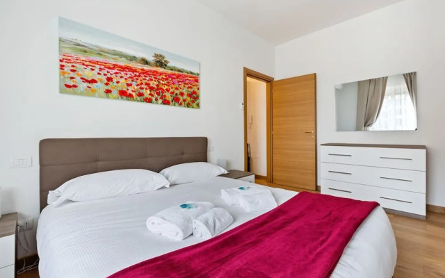 Red Subway Line Modern Flat