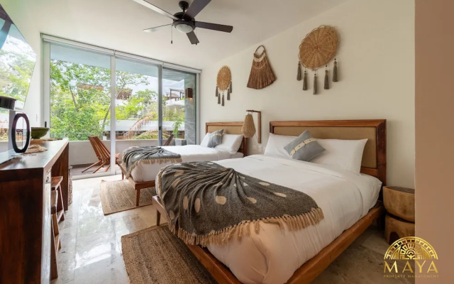 NHOA 207C Lux 1BR Condo Pool View at Aldea Zama