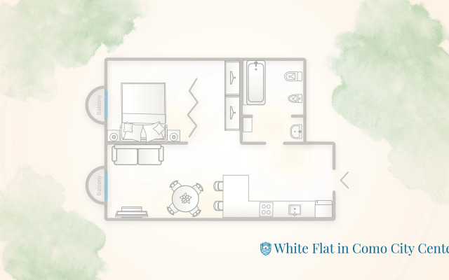 White Flat in Como City Center by Rent all Como