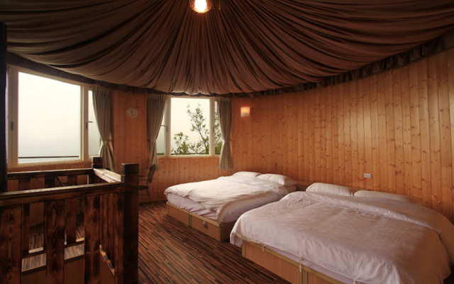 yurt in mountains