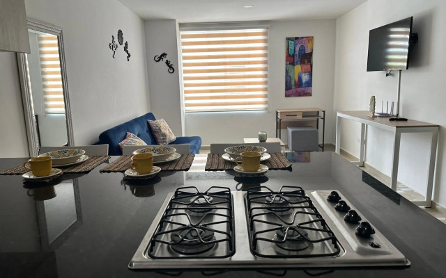 Precioso apartamento con piscina.