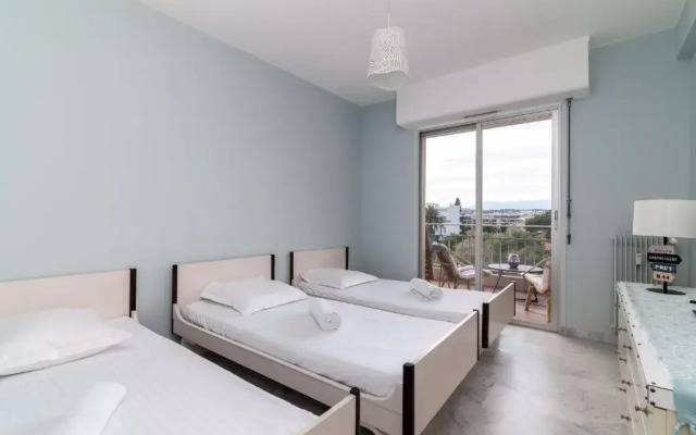 Grand T3 Juan les Pins, 2 balcons, proche plage