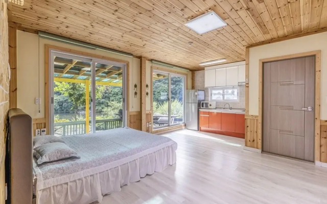 White Pension in Forest