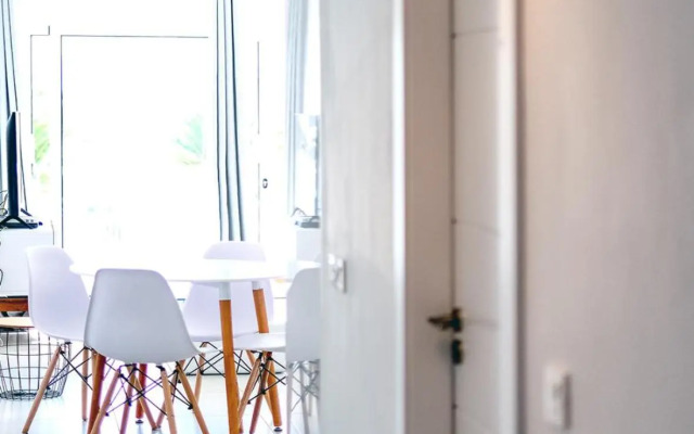 Sunset view modern private poolside apartment