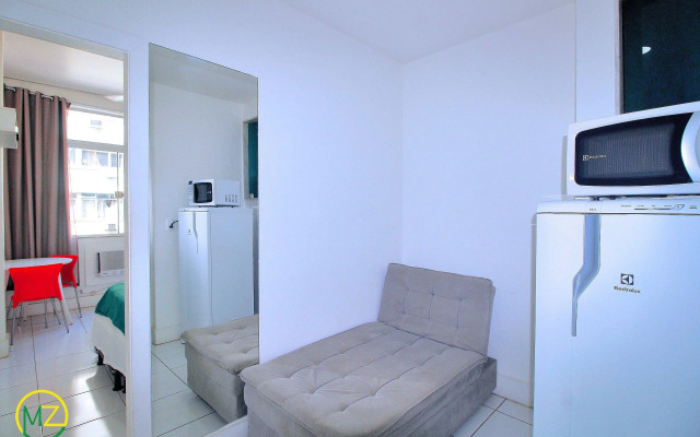 Studio vista mar para 4 pessoas em Copacabana