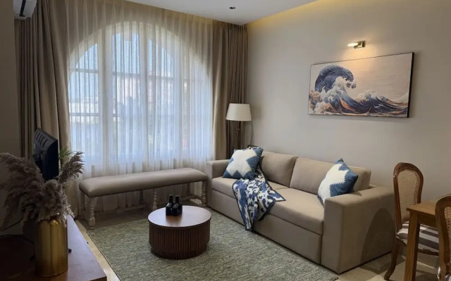 Stylish 1BR With Pool 5 Mins to Candolim Beach
