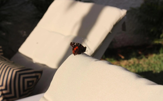 Villa in protected space in front of the sea