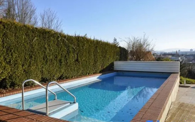 Vacation villa with a pool and a view