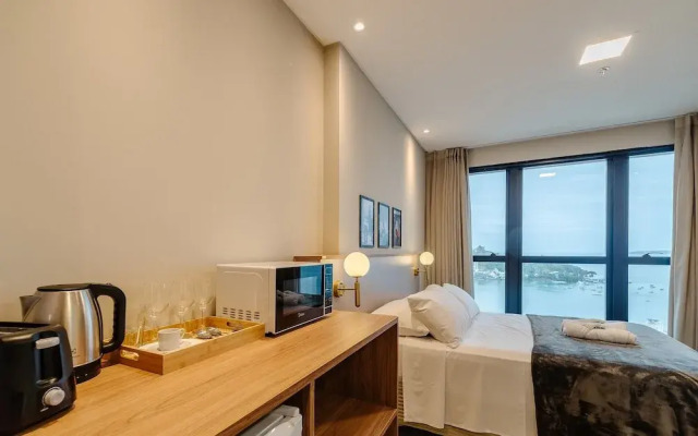 MHFA Studios em Prédio Luxuoso Vista Mar