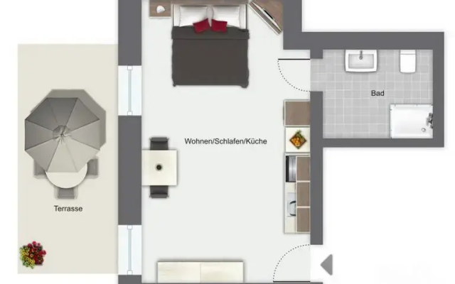 Villa Triton Souterrain Wohnung 09