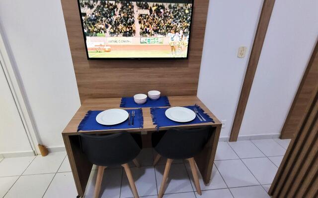 Quarto e sala novo e silencioso