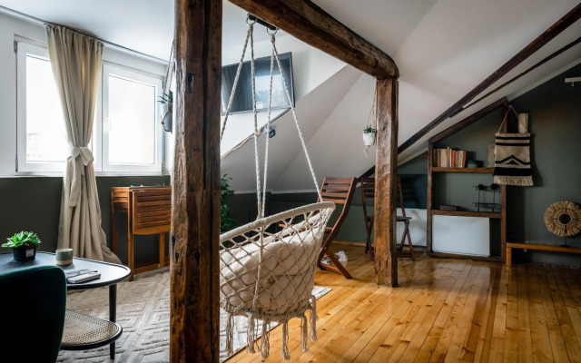 * The Sky-View Studio * in Cozy Boho Style