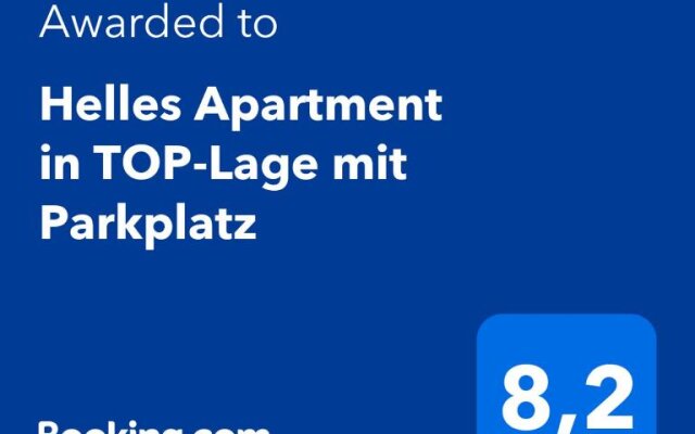 Helles Apartment in TOP-Lage mit Parkplatz