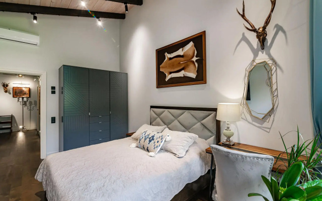 Шале Камин в снегах