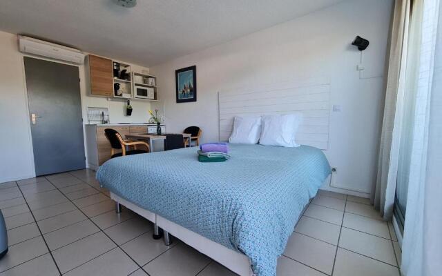 Studio climatisé 1 à 4 personnes vue mer