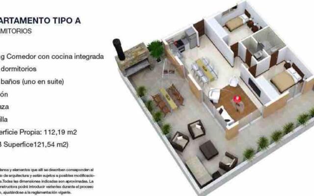 Departamento 3 ambientes - Amarras Pinamar