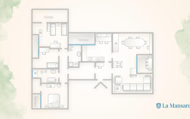 La Mansarda in Como With 3 Bedrooms and 2 Bathrooms