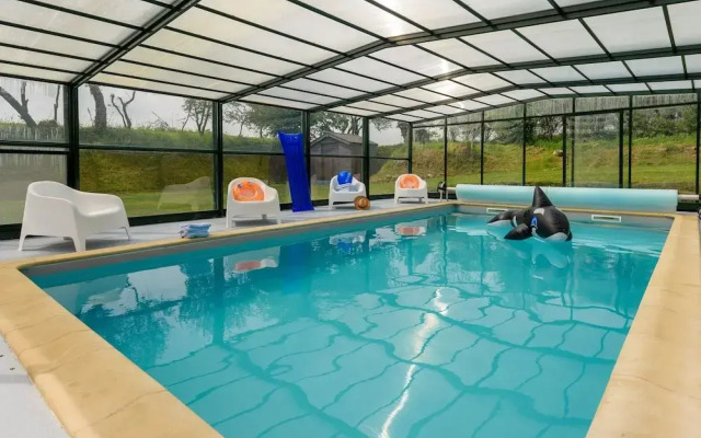 Peaceful Holiday Home in Plouguin With Indoor Pool