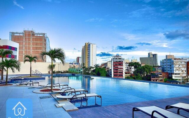 Apartamento com linda vista mar no Rio Vermelho