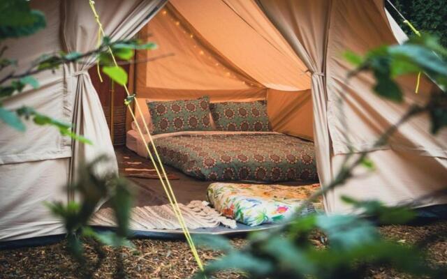 Wood Cabin & 4 Large Bell Tents - Hapus Hideaway