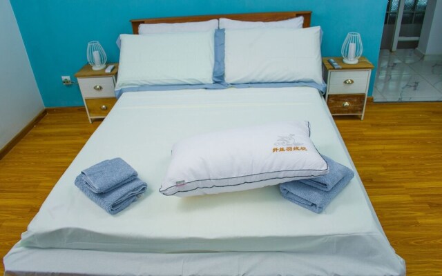 Room-the Blue Room is an Accent of Moder