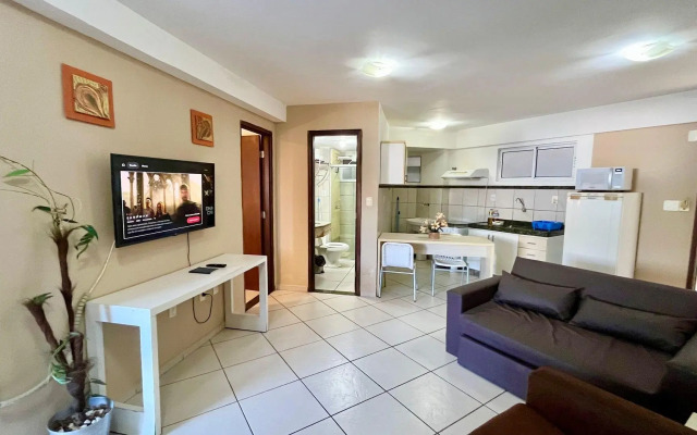 Terrazzo 110 Ponta Negra Praia Flat - NBI - 54 m2 - Smart Tv