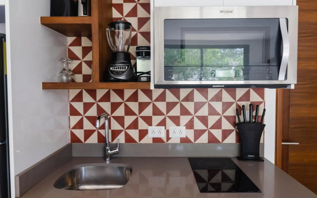 Modern studio spa & gym at Central Park Tulum