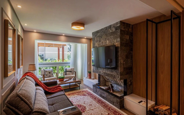 Novo Belissimo Apartamento com Lareira em Canela