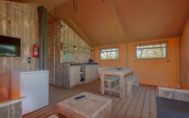 Nice Safari Tent With Bathroom, at Hunebedcentrum
